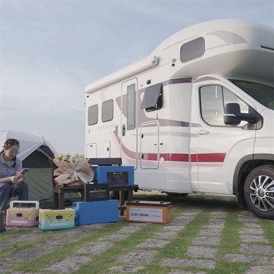 Trailer RV LiFePO4 Pin có thể sạc lại BMS Solar 12,8V 12v 200ah Agm Pin chu kỳ sâu